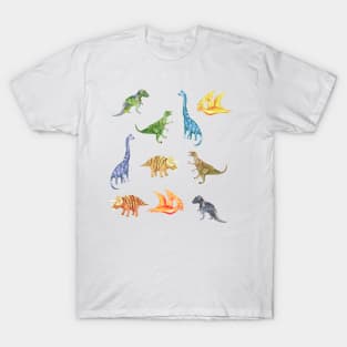 Dinosaurs in different colours T-Shirt